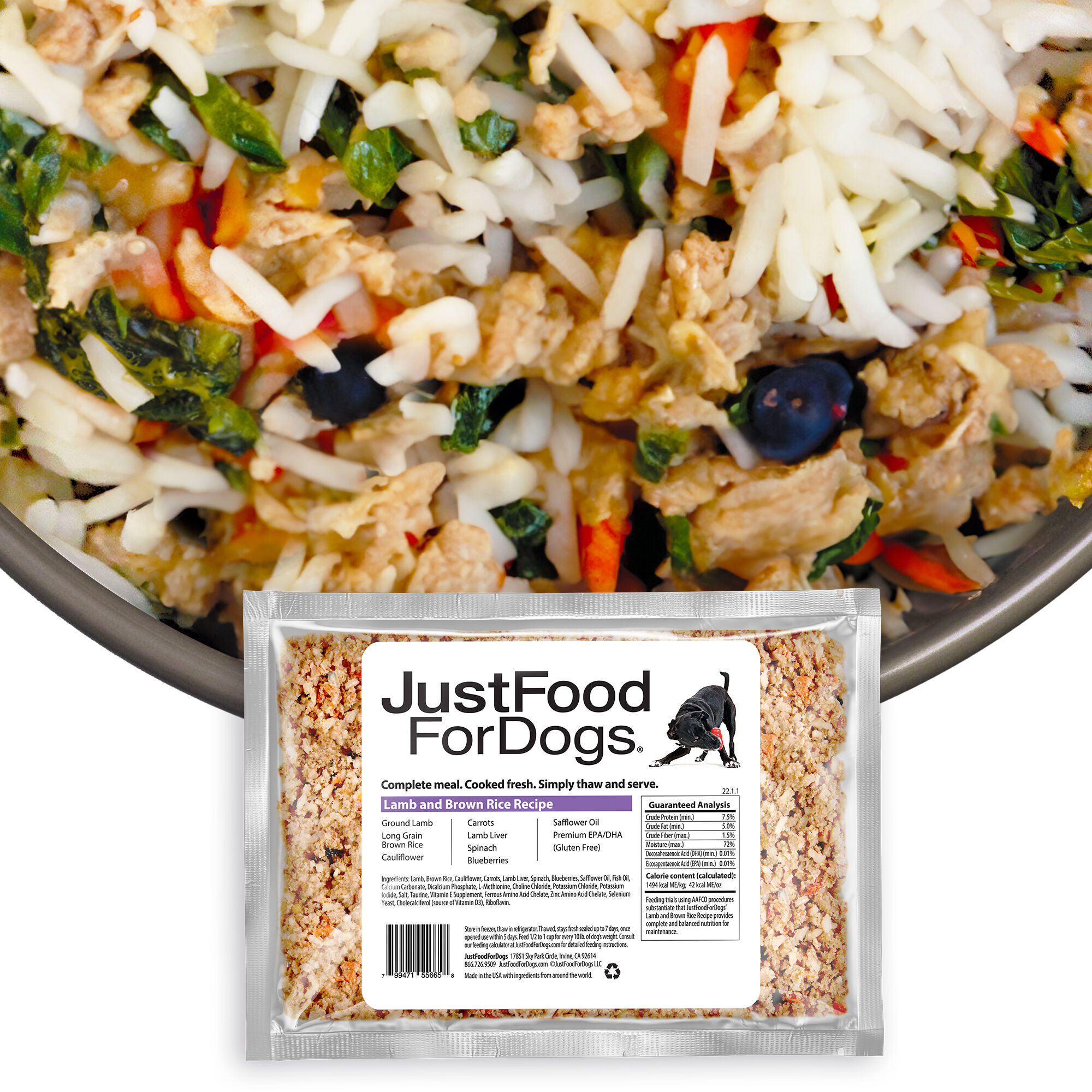 Lamb Brown Rice JustFoodForDogs